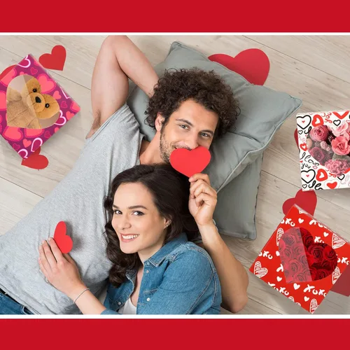 Miniatura 4 de Outus 24 cajas de postre, 4 x 4 x 3 pulgadas en forma de corazón con ventana de PVC, cajas para el día de San Valentín