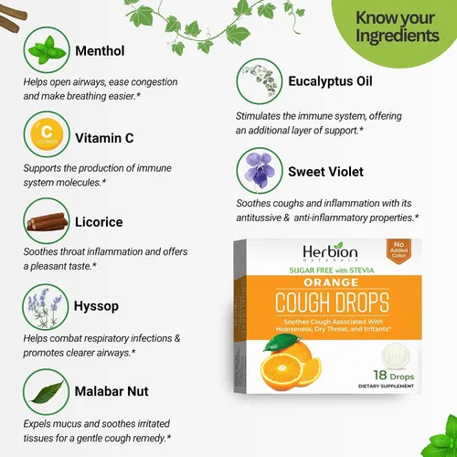 Miniatura 4 de HERBION Naturals - Gotas para la tos, sin azúcar con stevia, suplemento dietético, alivia la tos, para adultos y niños mayores de 6 años, 18 gotas
