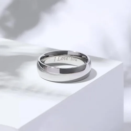 Miniatura 42 de King Will Alianza de boda de acero inoxidable 316L para hombres y mujeres, anillo de boda de 0.31 a 0.315 pulgadas de ancho, chapado en negro