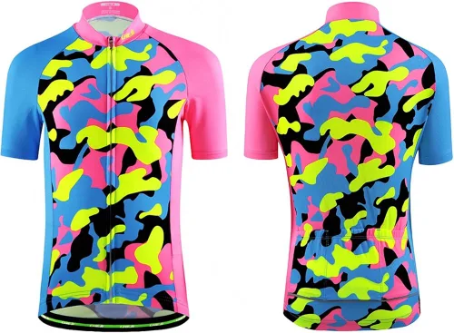Miniatura 3 de Ateid Big Girls Cycling Jersey Set Short Sleeve with 3D Padded Shorts
