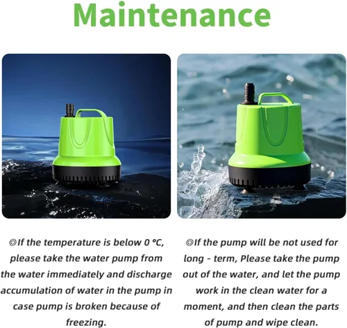 Miniatura 9 de FREESEA Bomba de agua sumergible para fuente: Bomba de sumidero pequeña de 1100 GPH 100W para estanque al aire libre, hidropónica, estatuaria