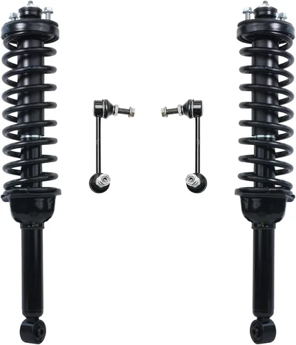 Miniatura 23 de Detroit Axle - Puntales delanteros con resorte helicoidal + enlaces de extremo de barras estabilizadoras de repuesto para Ford Flex Lincoln MKT