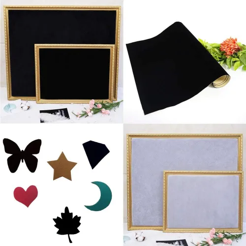 Miniatura 7 de Mesheshe Hojas autoadhesivas, hojas de fieltro adhesivas para arte y manualidades, cajón de despegar y pegar/revestimiento de caja de joyería, papel