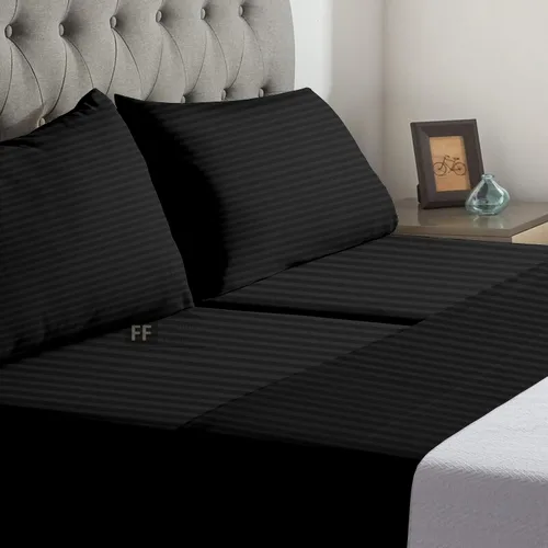 Miniatura 12 de Juego de sábanas para cama ajustable, tejido de satén suave, 400 hilos, 100% algodón egipcio, 5 piezas con 2 sábanas bajeras, juego de sábanas de 25