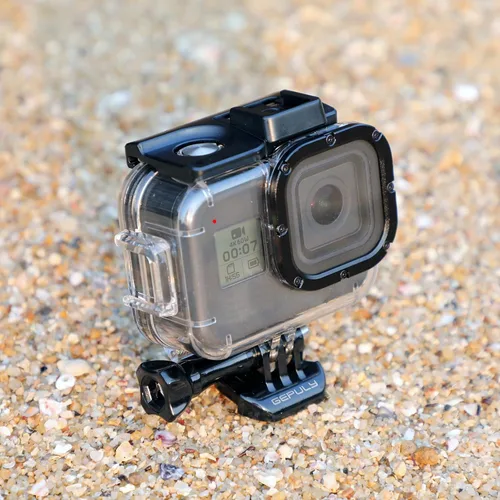 Miniatura 7 de GEPULY Carcasa impermeable para GoPro Hero 8 Negro, doble ranura para zapata fría protectora subacuática carcasa para GoPro Hero 8 Cámara de acción