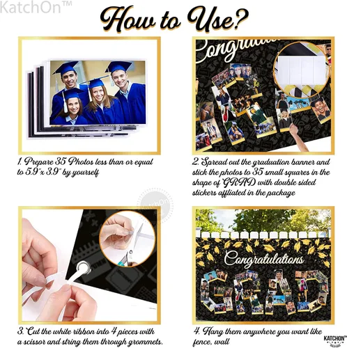 Miniatura 4 de KatchOn, Cartel de fotos de graduación de felicitaciones – Xtralarge, 72 x 44 pulgadas Cartel de fotos personalizado de graduación Fondo