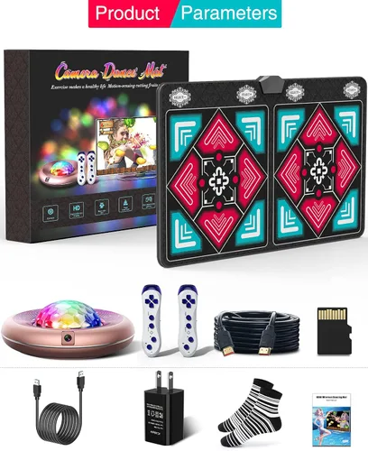 Miniatura 8 de Alfombrilla de baile para niños y adultos, plataforma de baile electrónica inalámbrica antideslizante para TV, sin arrugas, suave y acogedora