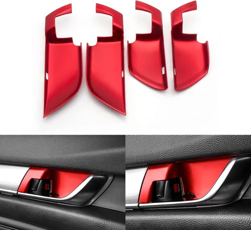 Miniatura 9 de x xotic tech Tira de cubierta de moldura de panel de puerta lateral interior, patrón de fibra de carbono, compatible con Honda Accord Sedan 10ª