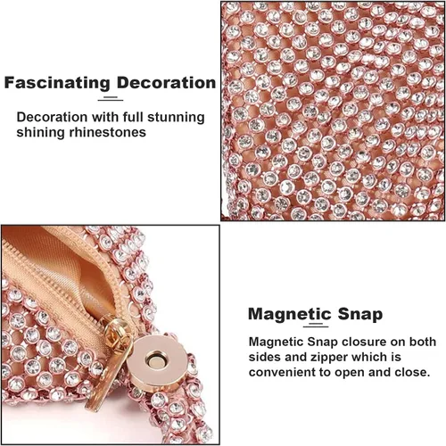 Miniatura 9 de Bolso de mano para mujer, diseño triangular, para boda, fiesta