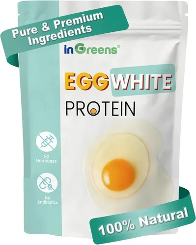 inGreens Polvo de proteína de clara de huevo seca de 10 onzas, sin gluten, sin OMG y sin soja, fabricado en Estados Unidos, versátil para cocinar y
