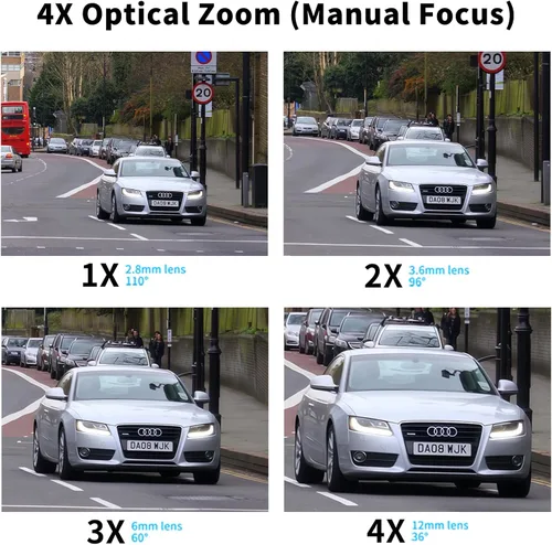 Miniatura 4 de Cámara CCTV de 2MP HD 1080P 4 en 1 (TVI/AHD/CVI/960H/CVBS) Cámara domo de seguridad, lente varifocal de 0.110-0.472 in videovigilancia analógica
