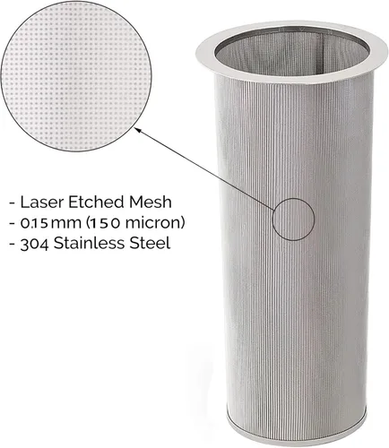 Miniatura 3 de Filtro de café frío para frascos Mason de 1 galón, fabricado con acero inoxidable, filtro de malla fina para café helado y té y sol en lotes