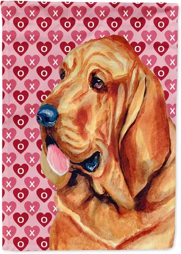 Miniatura 173 de Caroline's Treasures SS4484GF Bandera de jardín con diseño de bulldog inglés y corazones para el Día de San Valentín, bandera decorativa para patio