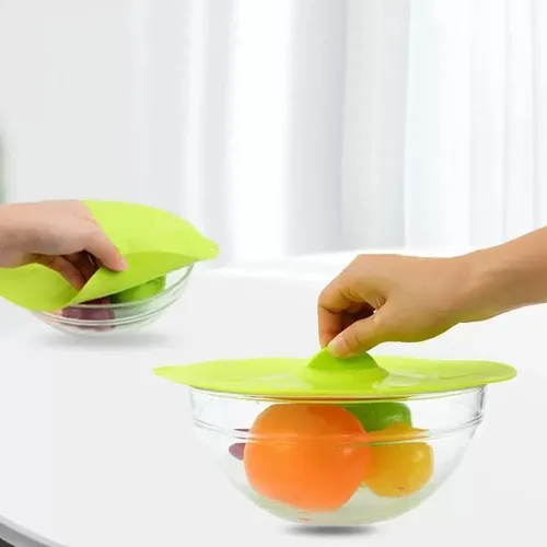 Miniatura 2 de Tapas de silicona – Cubierta resistente al calor para salpicaduras de microondas (paquete de 5), tapas de succión de silicona reutilizables