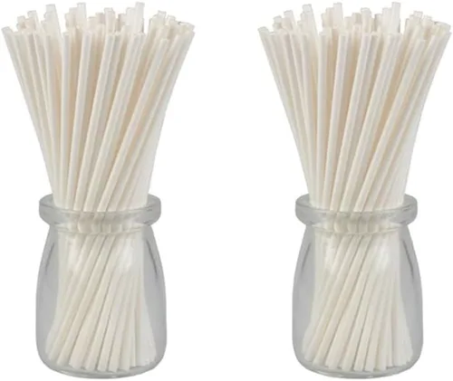 Miniatura 2 de COOLAKE Palitos de piruleta 100 unidades de 6 pulgadas para hacer dulces de papel para decoración de pasteles, dulces de frutas caseros