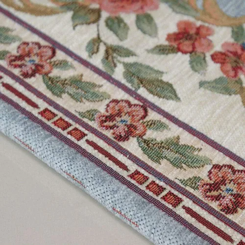 Miniatura 5 de Ukeler - Alfombra rústica con diseño floral para sala, dormitorio, comedor, Country rústico, Azul (luxury blue)