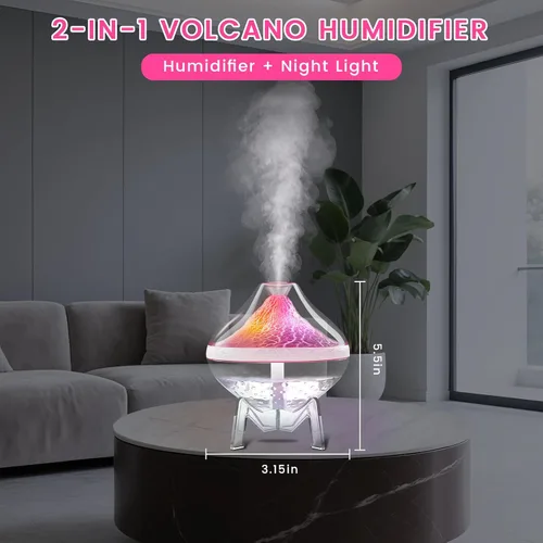 Miniatura 2 de Humidificadores pequeños para dormitorio, niebla fría, ultrasónico, humidificador de bebé con sensor de humedad, apagado automático, luz LED Blanco