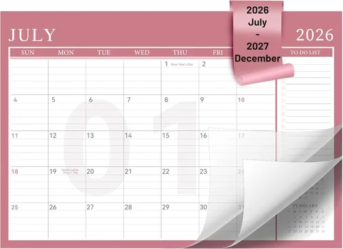 Miniatura 23 de Yoment Calendario de escritorio 2026, enero de 2026 a diciembre de 2027, 2026, calendario de escritorio grande de 17 x 12 pulgadas, calendario 2026