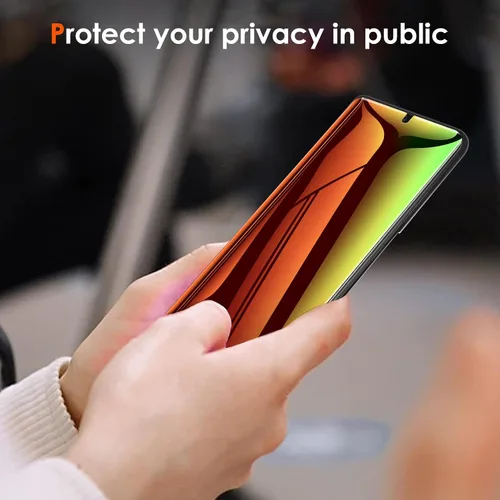 Miniatura 6 de LYWHL Paquete de 2 protectores de pantalla de privacidad para Samsung Galaxy S21 Ultra, degradado, colorido, anti-luz azul, anti-espía, película