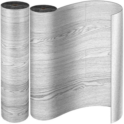 Drydiet 2 rollos de azulejos de vinilo para despegar y pegar, de 23.6 x 393.7 pulgadas, azulejos de vinilo de linóleo, tablones de vinilo