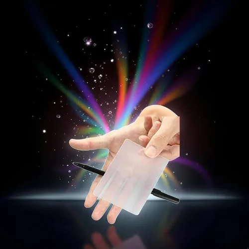 Miniatura 4 de BWESOO 2 piezas de trucos de magia de cerca de accesorios mágicos, tarjeta perspectiva distorsión magia, tarjetas mágicas trucos accesorios