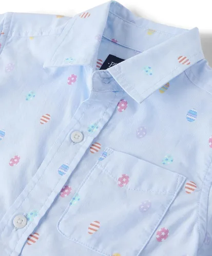 Miniatura 29 de The Children's Place - Camisa de manga corta con botones para niños grandes