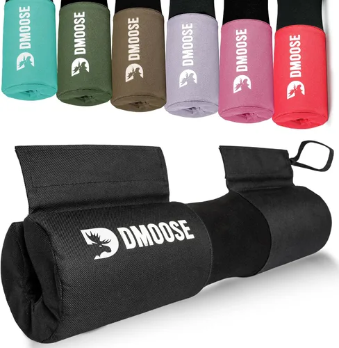 DMoose Fitness Almohadilla de Barra para Empuje de Cadera, Sentadillas y Estocadas - Cojín de Espuma Gruesa Antideslizante para Soporte de Cuello y