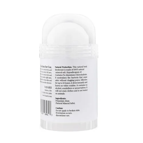 Miniatura 6 de nakd. Thai Crystal Deodorant Stone – 2 barras desodorantes de cristal de sal, 4.25 oz. Regular + 2.5 oz. Tamaño de viaje, totalmente natural, sin