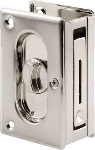 Miniatura 7 de Prime-Line N 7368 Cerradura de Privacidad para Puerta Corrediza de Bolsillo con Tirador - Reemplaza las Cerraduras de Puerta Corrediza Viejas