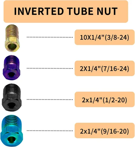 Miniatura 5 de Kit de línea de freno de 1/4 pulgadas, rollo de tubo de freno de acero inoxidable resistente de 25 pies con 16 accesorios para sistemas de freno