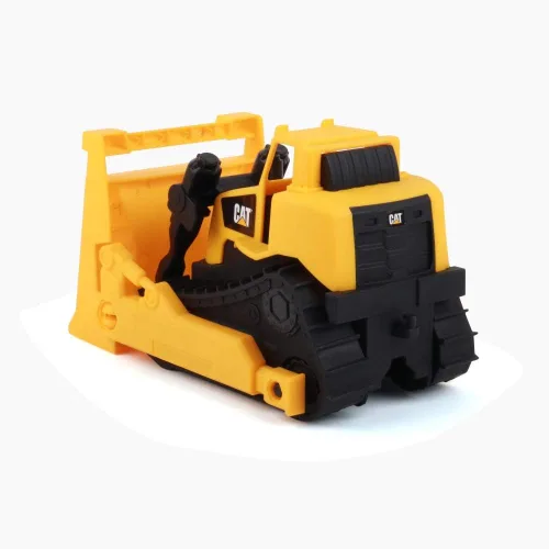 Miniatura 6 de Cat Construction Fleet - Bulldozer Toy de 10 pulgadas, plástico resistente, hoja de trabajo y ruedas libres, vehículo de caja de arena