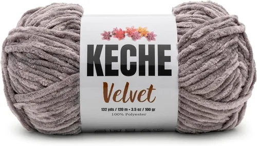 Miniatura 98 de Keche Hilo de terciopelo para ganchillo, manta de felpilla suave, voluminosa, hilo amigurumi, 3.53 oz (132 yardas), color azul bebé