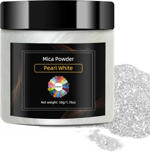 Miniatura 11 de NTWJNJY Polvo de Mica Verde Oscuro, Polvo de Mica Natural con Destello para Resina Epóxica/Velas/Jabón/Brillo de Labios/Slime/Arena Movediza/Bombas