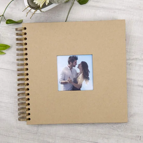 Miniatura 2 de Álbum de 8 x 8 pulgadas con tapa dura, 80 páginas de cartulina y espiral metálico, ideal como álbum de fotos y para hacer collages, un buen regalo