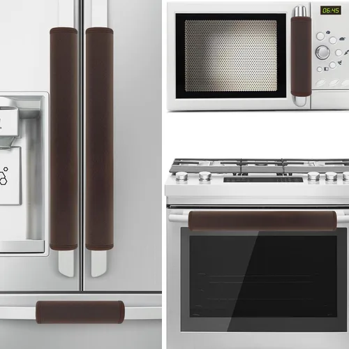 Miniatura 10 de 5 piezas de cubierta de manija de puerta de refrigerador, lavable para electrodomésticos de cocina, nevera, horno, microondas, lavavajillas