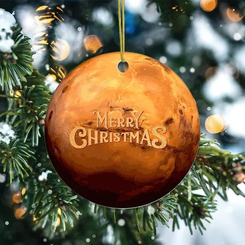 Miniatura 2 de Cheyan Divertido planeta galáctico cósmico adorno de porcelana de Navidad decoraciones para el hogar colgantes de Navidad órbita planetaria árbol