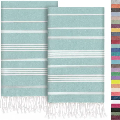 Miniatura 88 de EPHESUS TOWELS Toallas de Mano - Juego de 2 18" x 30" - Toalla de Mano Turca Decorativa para Baño, Cocina, Invitados, Cara, Cabello, Té, Paño