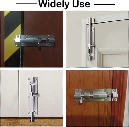 Miniatura 7 de 6 cerraduras de seguridad para puerta, 3 pulgadas/2.953 in, acero grueso sólido resistente, perno de barril de puerta, cerradura de puerta, más