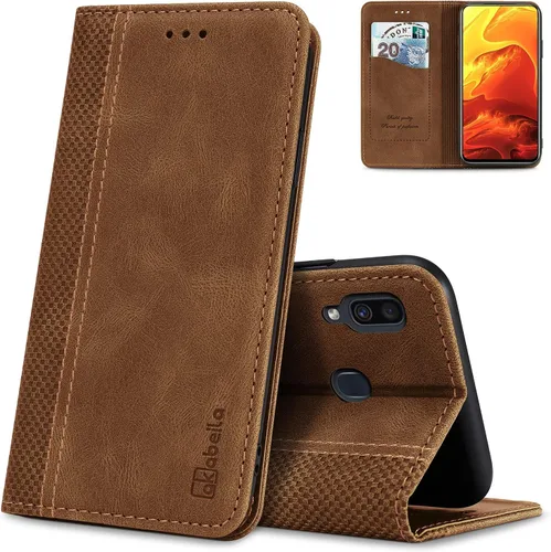 Miniatura 59 de AKABEILA Para Samsung A5 2017 Cartera Funda de Tarjeta de Crédito Titular Cierre Magnético Kickstand PU Cuero A Prueba de Golpes Flip Folio Libro