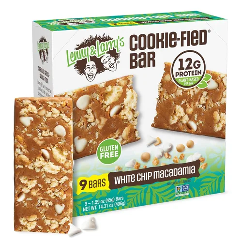 Miniatura 5 de Lenny & Larry’s Paquete de Variedad de Barras de Proteínas con Sabor a Galleta – 4 Sabores – 8 x 45 g de Barras de Proteínas Veganas – Snacks Altos