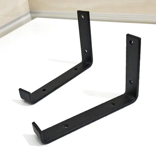 Miniatura 8 de Soportes de estante de labios flotantes de acero al carbono, soportes de estante de esquina de pared angular, soportes de almacenamiento colgantes