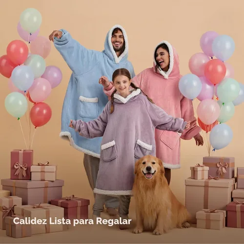 Miniatura 4 de Bedsure Manta con Capucha, Manta Portátil con Capucha como Regalos para Mamá, Regalos de Cumpleaños para Mujeres, Niños y Adolescentes, Sudadera