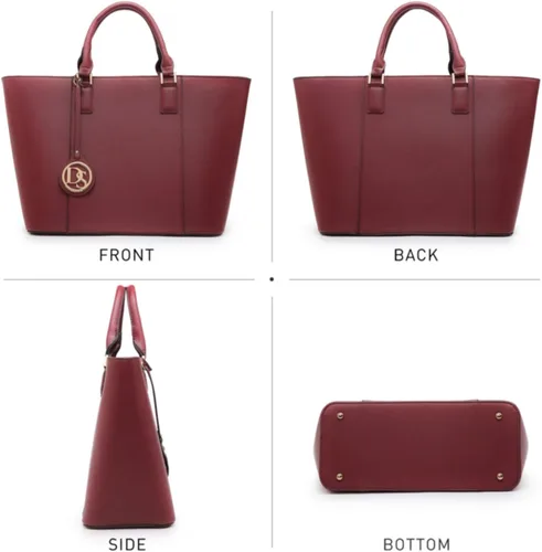 Miniatura 4 de Dasein Women Satchel Purse Handbag Shoulder Bag Work Tote Bag with Matching Clutch