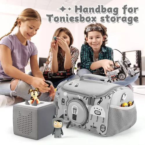 Miniatura 7 de Estuche de Transporte OUKNAK para el Set Inicial de Toniebox, Bolsa de Almacenamiento para Portador de Toniebox 2, Estuche de Transporte para Gris