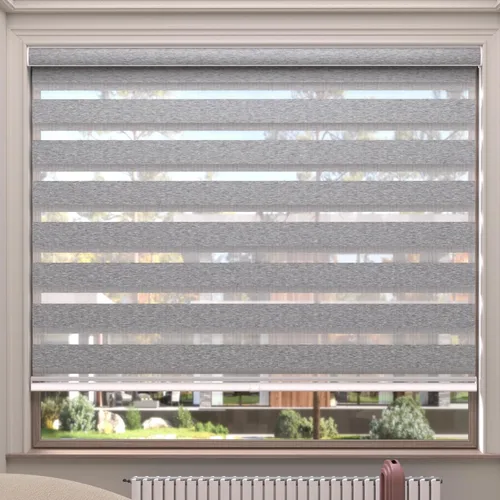 Miniatura 71 de MYshade Persianas enrollables de cebra opacas (85 %) con cordón para ventanas interiores, persianas de doble capa beige para dormitorio, baño, sala