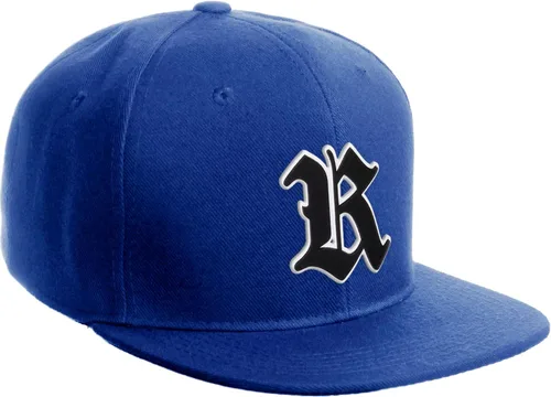 Miniatura 1742 de Daxton Gorra clásica con visera de billete plano con letras del alfabeto inglés antiguo de la A a la Z