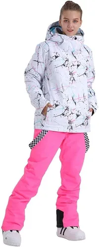 Miniatura 7 de GSOU SNOW Women's Ski Jackets and Pants Set Snowboarding Snowsuit Waterproof Windproof