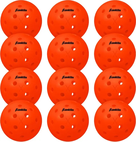 Miniatura 22 de Franklin Sports X-40 pelotas de Pickleball al aire libre - Bola oficial del Pickleball de EE. UU., APP Tour + US Open - Tamaño reglamentario Lava
