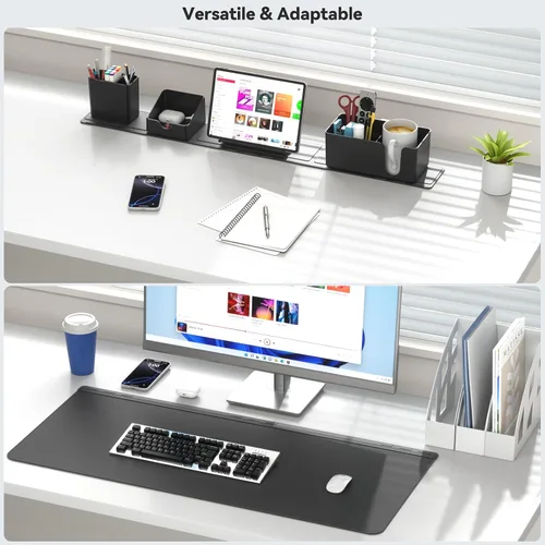 Miniatura 4 de KDD Juego de almohadilla de escritorio y organizador magnético, alfombrilla grande 5 en 1 para mouse con soporte para teléfono, soporte para tazas