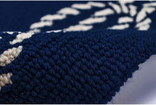 Miniatura 9 de Liora Manne CAPR5163633 - Alfombra costera para interiores y exteriores, color azul marino, 2 pies x 5 pies Cuerdas Navy
